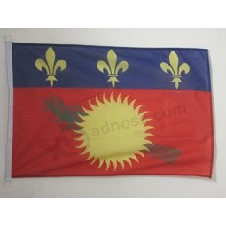 Guadeloupe Flag 2' x 3' for Outdoor - French Region of Guadeloupe Flags 90 x 60 cm - Banner 2x3 ft Knitted Polyester with Rings