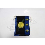 Guadeloupe 6 Meters Bunting Flag 20 Flags 9'' x 6'' - French Region of Guadeloupe String Flags 15 x 21 cm