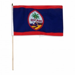 Guam Hand Held Small Mini Flag Guam Stick Flag