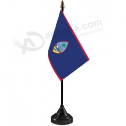 Professional printing Guam national table flag with base