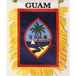 Custom Guam Car Rearview Window Hanging Flag
