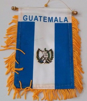 Custom satin Guatemala pennant flag