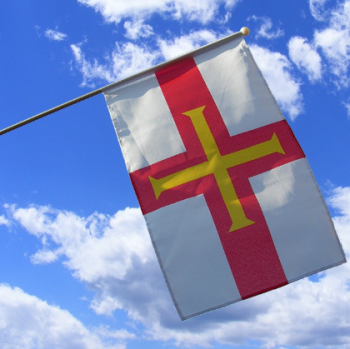 14x21cm Guernsey hand held flag with plastic pole
