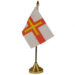 Custom polyester Guernsey table meeting desk flag