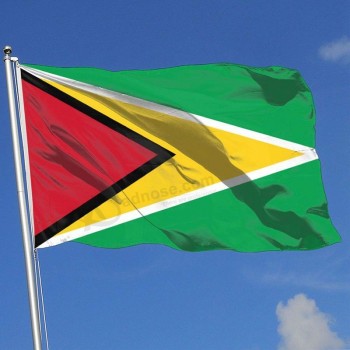 guyana flag super polyester flag 3x5 F banner with grommets