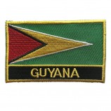Guyana Flag Patch/Embroidered Travel Sew-On for Uniforms, Backpacks and Bags (Guyana Iron On w/Words, 2
