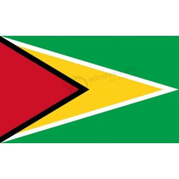 Guyana Flag from 3x5 Foot Polyester Guyana Banner- Durable 100d Material Not See Thru