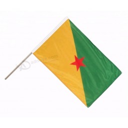 Cheap custom French Guiana hand waving flags