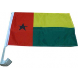 Double Sided Guinea-Bissau Small Car Window Flag With Flagpole
