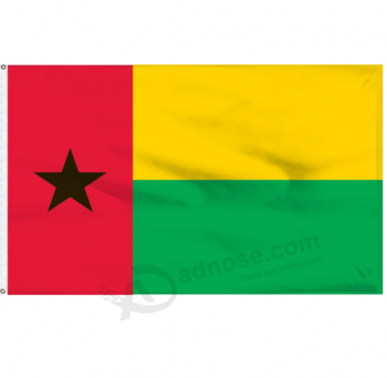polyester 3x5ft printed national flag Of guinea-bissau