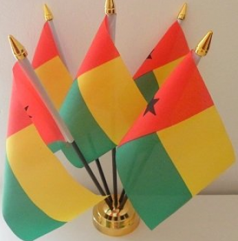 mini office guinea-bissau table top national flags