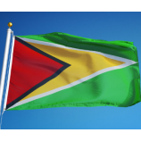Polyester fabric Guyana country flag for national Day