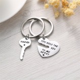 Key&heart keychain women fashion jewelry Men keyring YOU hold THE KEY TO MY heart forever couple lovers gift
