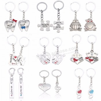 couple keychain You Are My person rabbit frog cups Key chain animal heart Key ring For lovers best friends llaveros