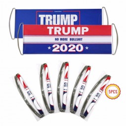 ready to shiop  keep america great 2020 flag hand roll UP 24*70cm  PET scroll trump banner