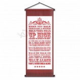 Wholesale custom  Scroll Banner Indoor Bedroom Decor Hanging Wall Flag for LFC Soccer Fan Gift 45x110cm