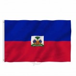 Digital Printed Custom Made Indoor Outdoor Hanging Polyester 3x5ft National Haiti Flag