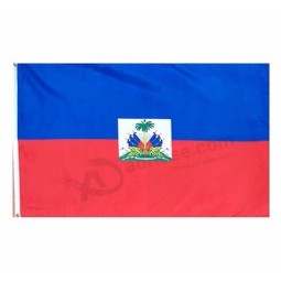 High quality haiti flag knitted polyester haiti hand car flag