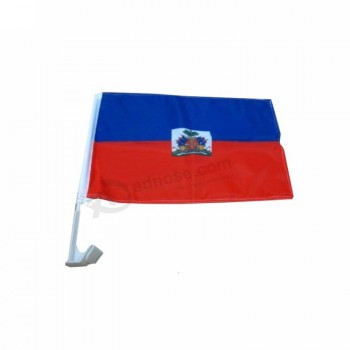 customized polyester haiti national car window flag