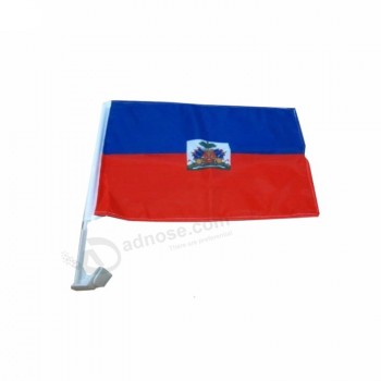 manufacturer customized polyester haiti car window flag