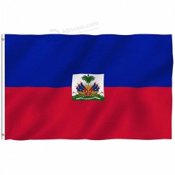 High quality new design custom printed country haiti haitian flag