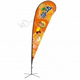 Hot sale factory direct price custom shape teardrop decorative beach flag banners