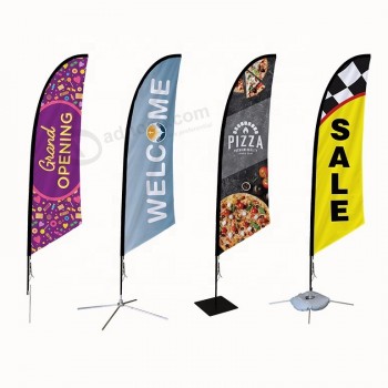 Hot sale custom beach banner feather flag for display