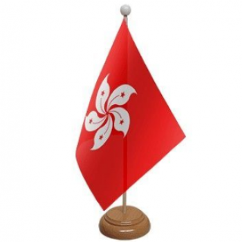 mini office decorative hong kong table Top flag wholesale