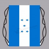 Custom logo small Honduras flag satin drawstring bag