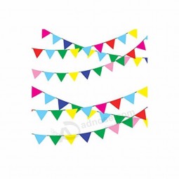 100% Polyester Custom Triangle Bunting Festival Decoration String Banner