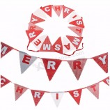 Christmas Decorations  Polyester  Custom  Christmas Bunting Flags