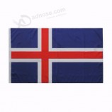 tecido de poliéster bandeira do país de islândia para o dia nacional