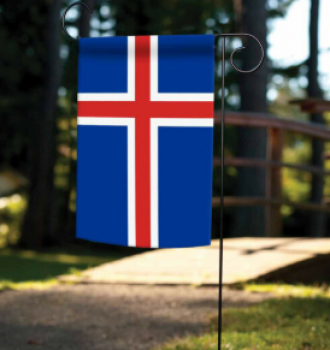Venda quente jardim decorativo bandeira da islândia com pólo