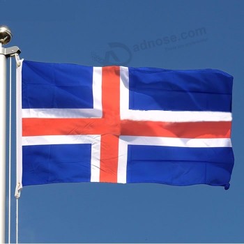 Vendita 3x5 piedi bandiera islandese poliestere bandiera grande