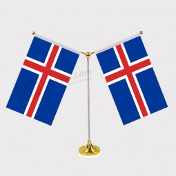 좋은 품질 저렴한 아이슬란드 테이블 플래그 데스크 플래그
