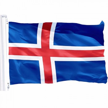 아이슬란드 국기 3x5 FT 아이슬란드 국기 폴리 에스터