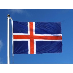 Bandera nacional de alta calidad de Islandia bandera decorativa colgante al aire libre nacional