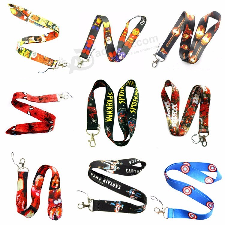 Pretty gradient Color Dye Sublimated/Heated transfer Custom lanyard for Enterprise