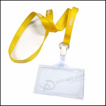 可伸缩的清晰姓名/身份证胸卡卷轴持有人定制挂绳，带夹子