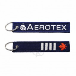 custom embroidered key chain key tag jet tags