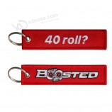embroidery customized double sided fabric flight Key chains Key ring Key Tag For airbus pilot