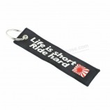 custom embroidered keychain/key tag/jet tags