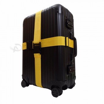 adjustable travel custom logo nylon polyester cross luggage strap