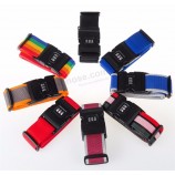 wholesale colorful adjustable nylon luggage belt luggage strap with lock