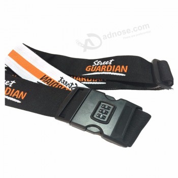 wholesale custom high quality suitcase luggage strap with lock