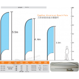 羽毛铝制沙滩旗杆