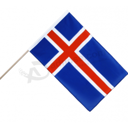 Icelandic Hand Held Small Mini Flag Iceland Stick Flag