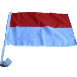 30*45cm polyester material indonesia car clip flag with pole