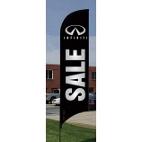 Manufacturers custom high quality infiniti feather flag with good price