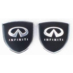 2 Pcs Metal Decorative Logo Shield Refit Logo Shield Car Logo Shield Badge Sticker for Infiniti